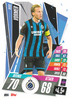 Ruud Vormer Club Brugge 2020/21 Topps Match Attax CL #BRU04